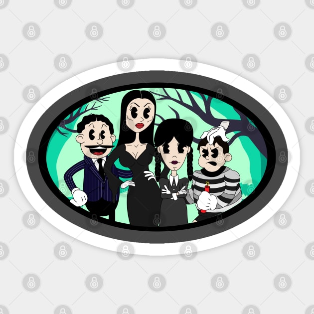 Addams Family Sticker by Teesbyhugo